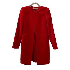 Red Tahari Dress Coat